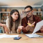 Frustrated couple at home